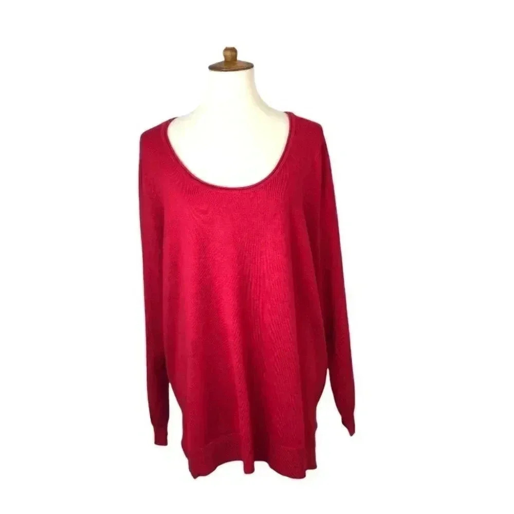 Lane Bryant Pullover Sweater Red Size 18/20